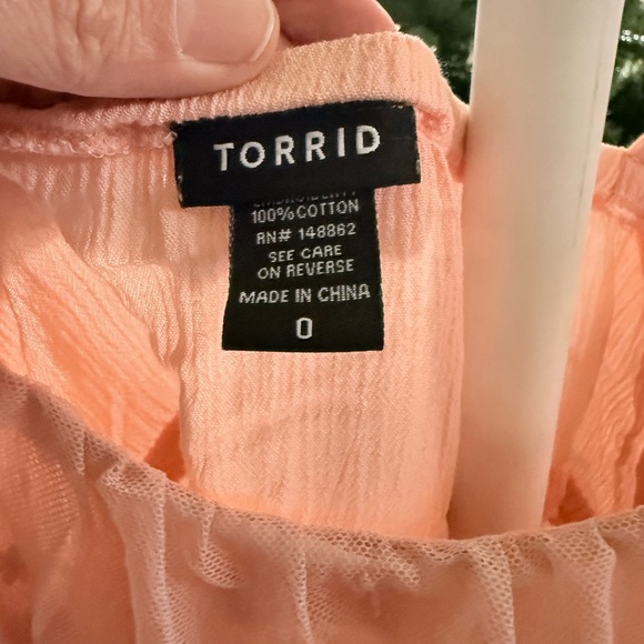 Torrid Pink Lace & Ruffle Tank - Picture 2 of 3